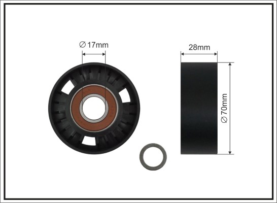 Deflection/Guide Pulley, V-ribbed belt - 11-92 SC CAFFARO